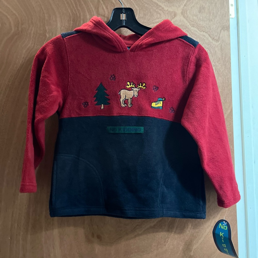 No kidding fleece hoodie NWT size 6